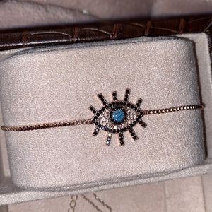 Evil Eye Rose Gold Bracelet